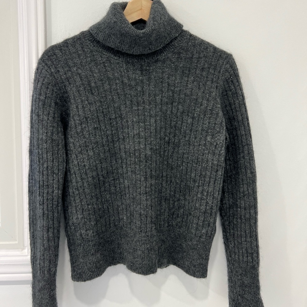 ZARA alpaca wool blend sweater, charcoal